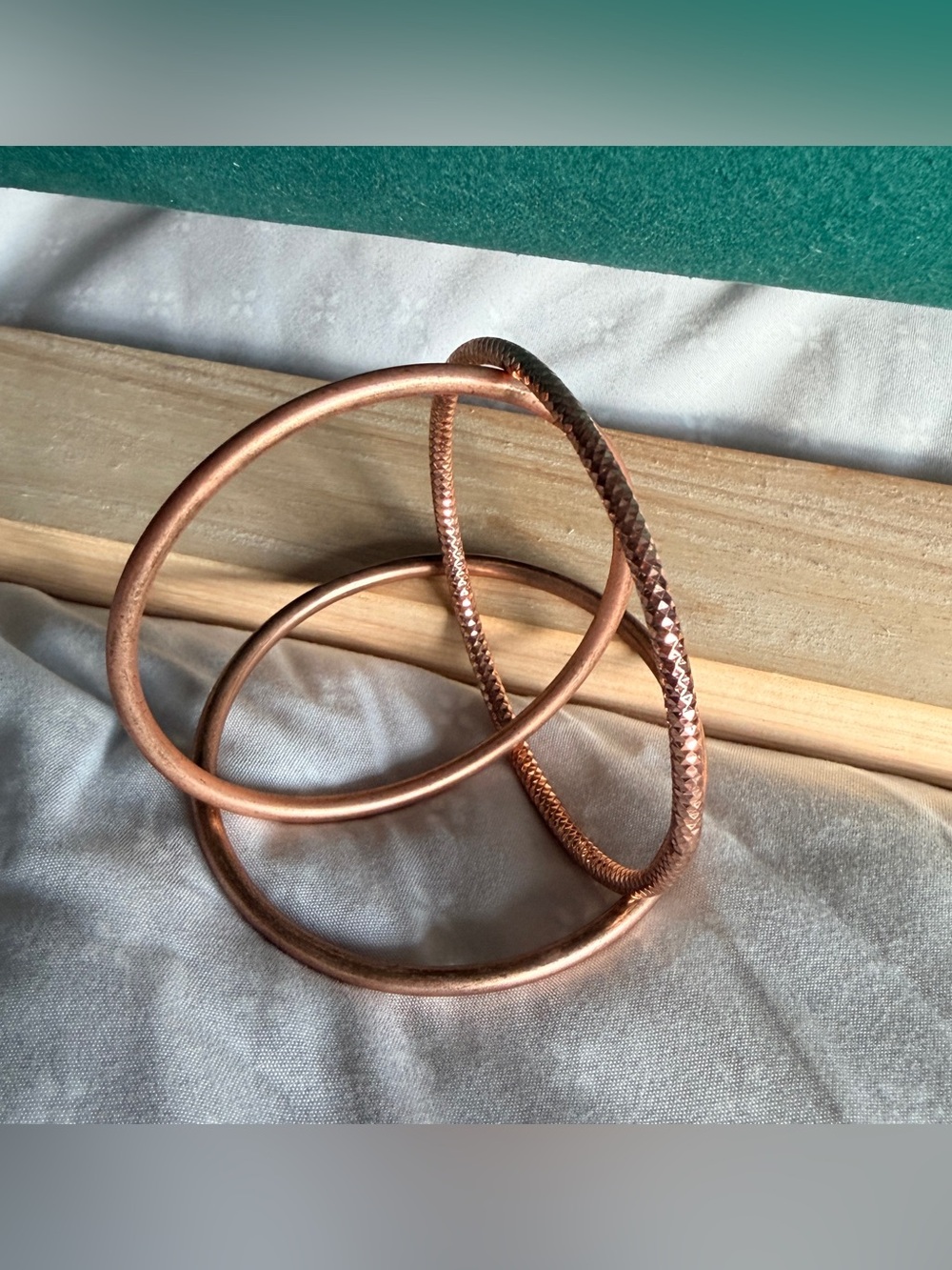 Rose Gold-Tone Women's Bangle Bracelet Set